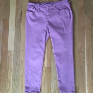 Denim cropped jeans Rose in color